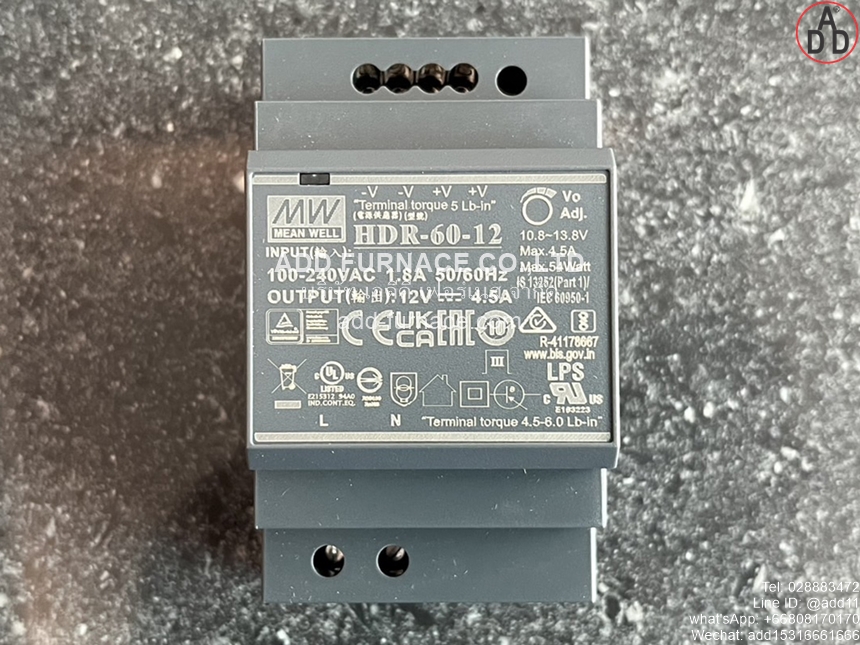 HDR-60-12 |  Power Supply / DIN Rail Power Unit (12)